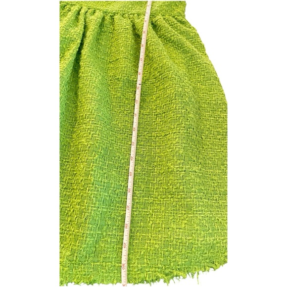 Zara Lime Green tweed Textured Mini Dress - Picture 4 of 6